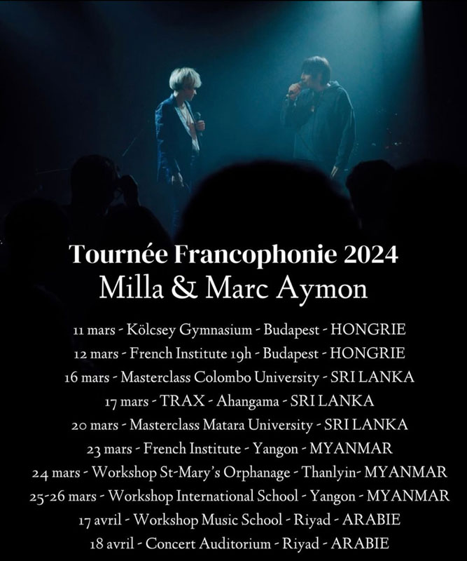 Tournée Francophonie Milla & Marc Aymon 2024